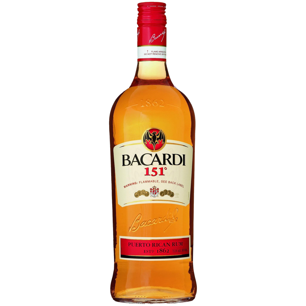 bacardi bottle label