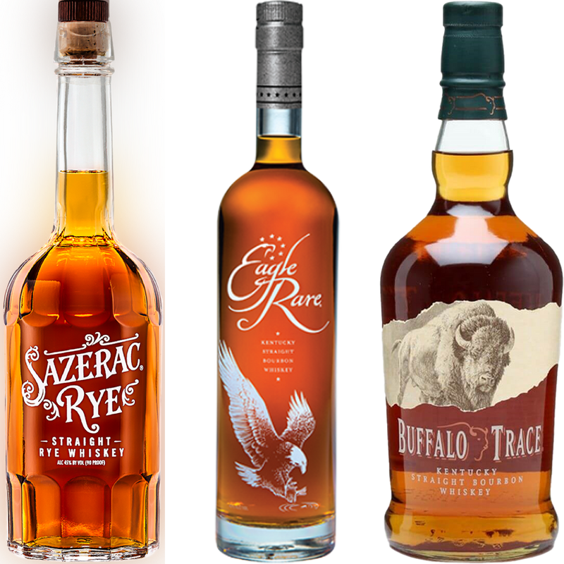 Eagle Rare 10 Year Bourbon, Buffalo Trace Bourbon, Sazerac Rye Bundle