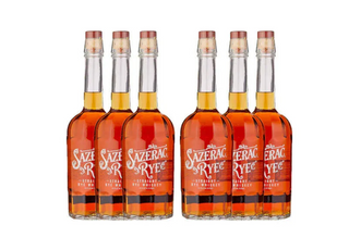 Sazerac Rye Whiskey 750ml 6 Pack Bundle